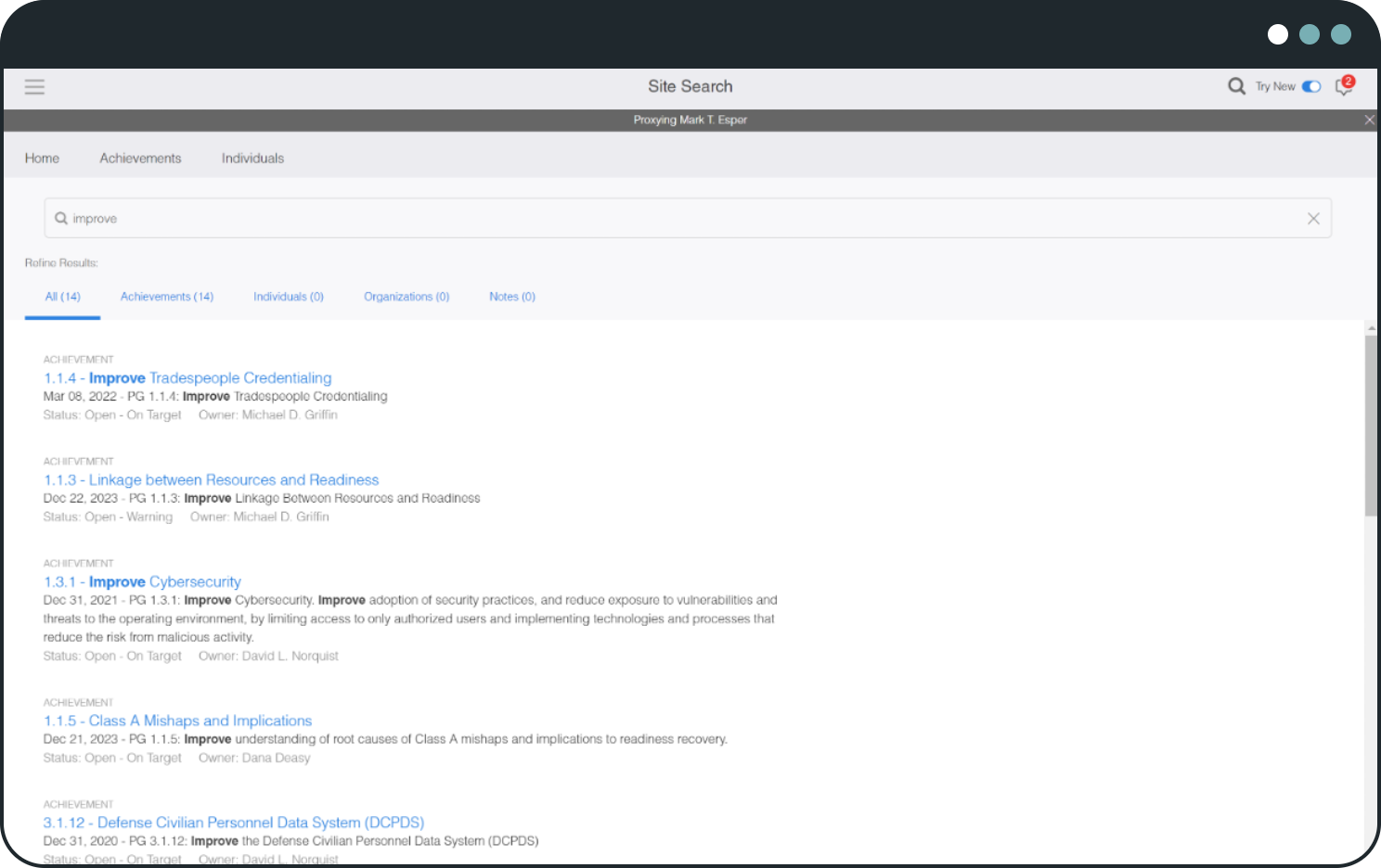 organization-wide search screenshot